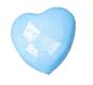 Preview: Kids button as heart out plastic in dark blue 14 mm 0,55 inch